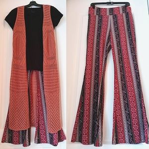 No Boundaries Large Multicolor Flare Pants